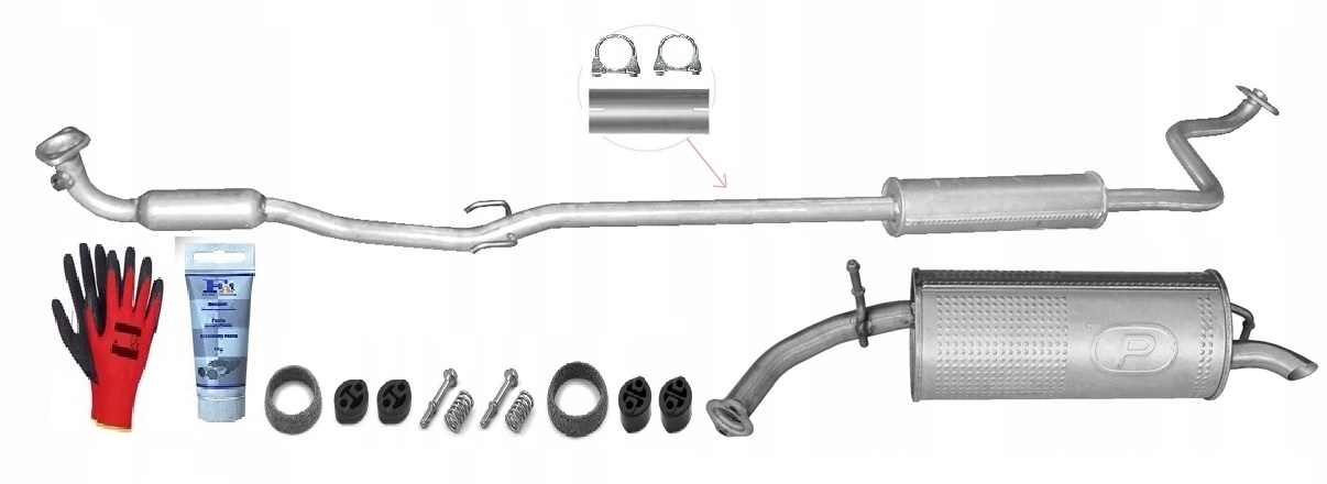 Toyota Yaris 1.3i 16V 64kW (2002-10/2005) sada tlumičů výfuku bonus