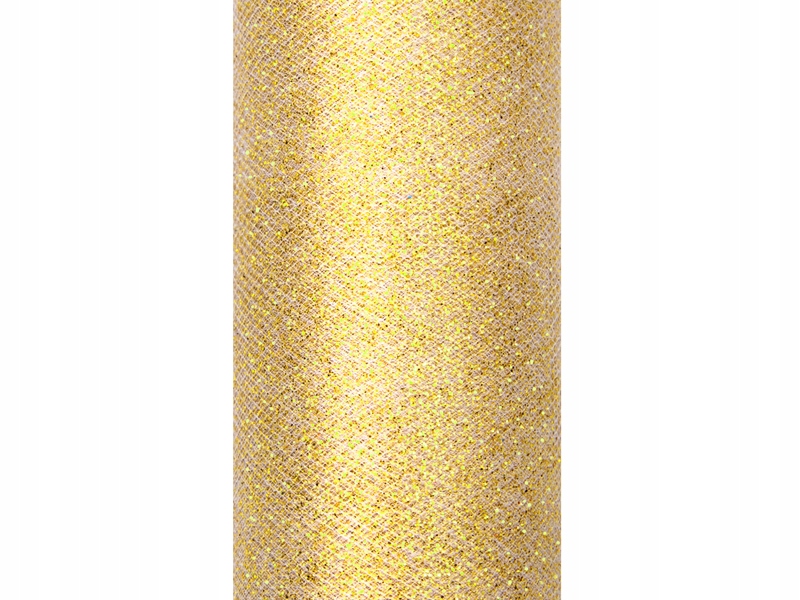 

Tiul z brokatem gilttery - Złoty Tiug 15-019