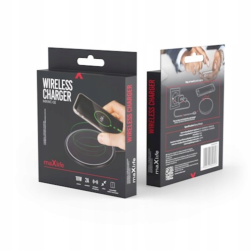 ŁADOWARKA INDUKCYJNA BEZPRZEWODOWA DO APPLE IPHONE 2000mA 10W Quick Charge Marka Maxlife
