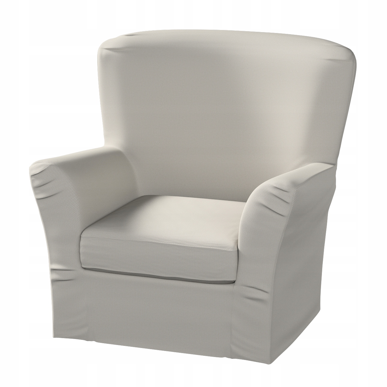 Dekoria Potah na křeslo Tomelilla vysoký s záložkami Ikea šedý