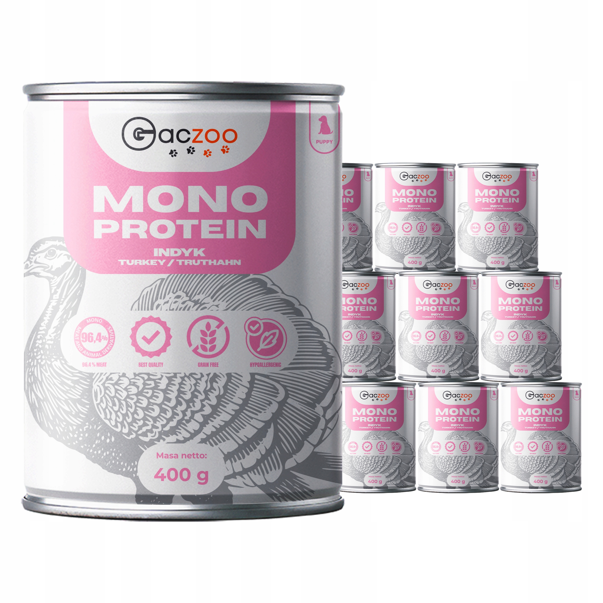 Levně Vlhké krmivo monoproteinové krmivo pro štěňata Mono Protein Puppy Krůta 10 x 400 g