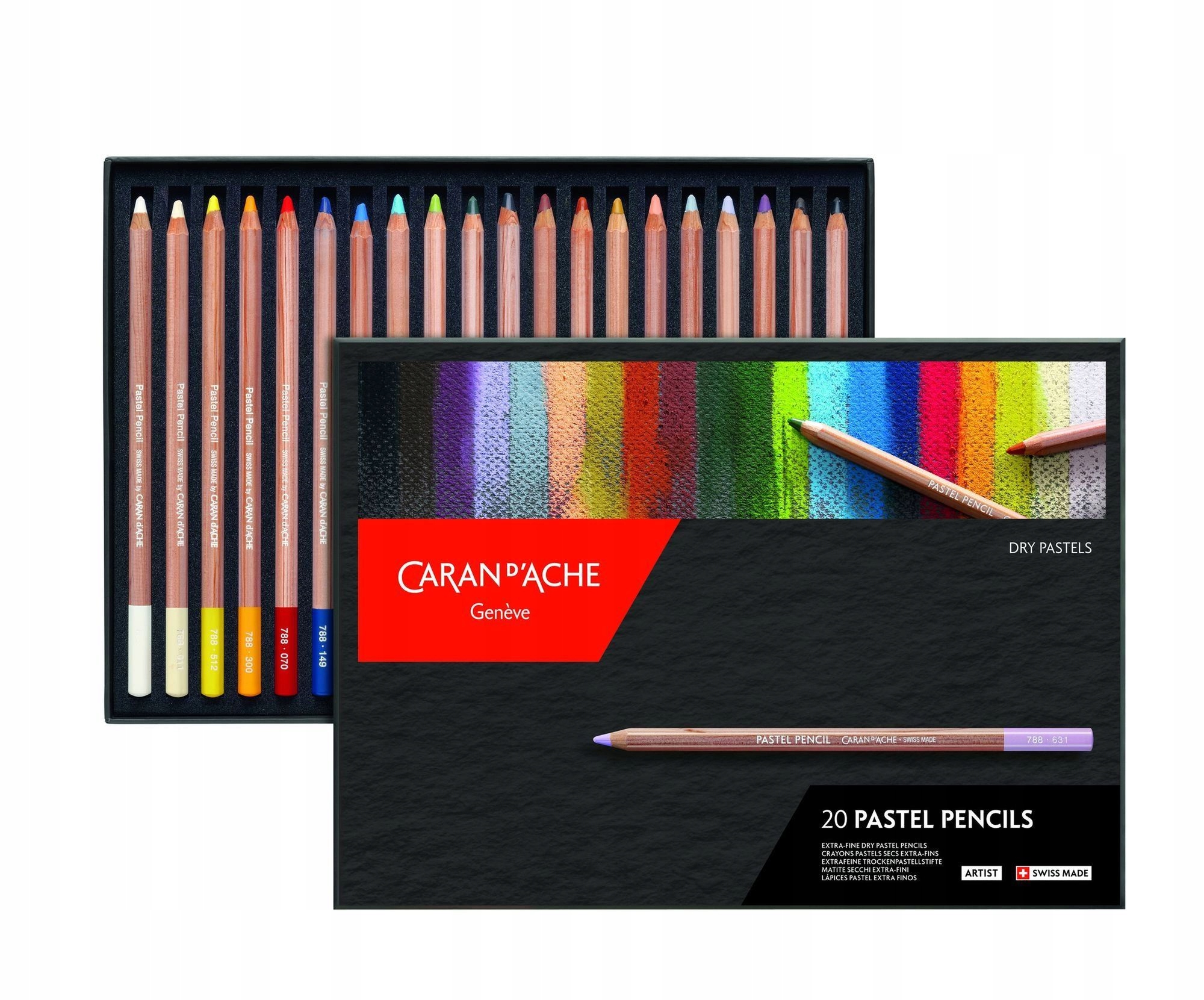 Umělecké pastely v tužce, suché, 20 barev, Caran D'ache 788.320