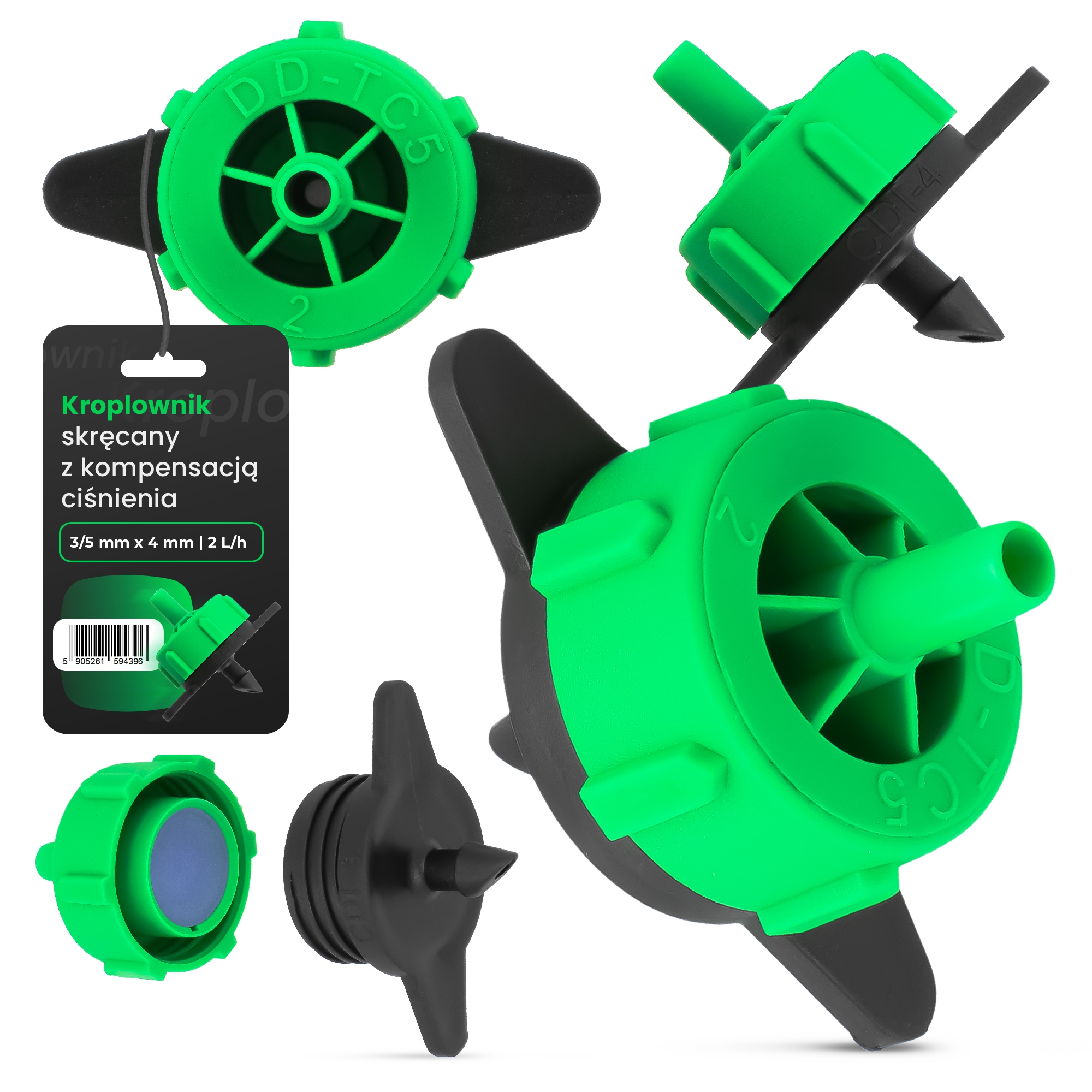 

Kroplownik Emiter Kompensacją do Nawadniania 2L/h