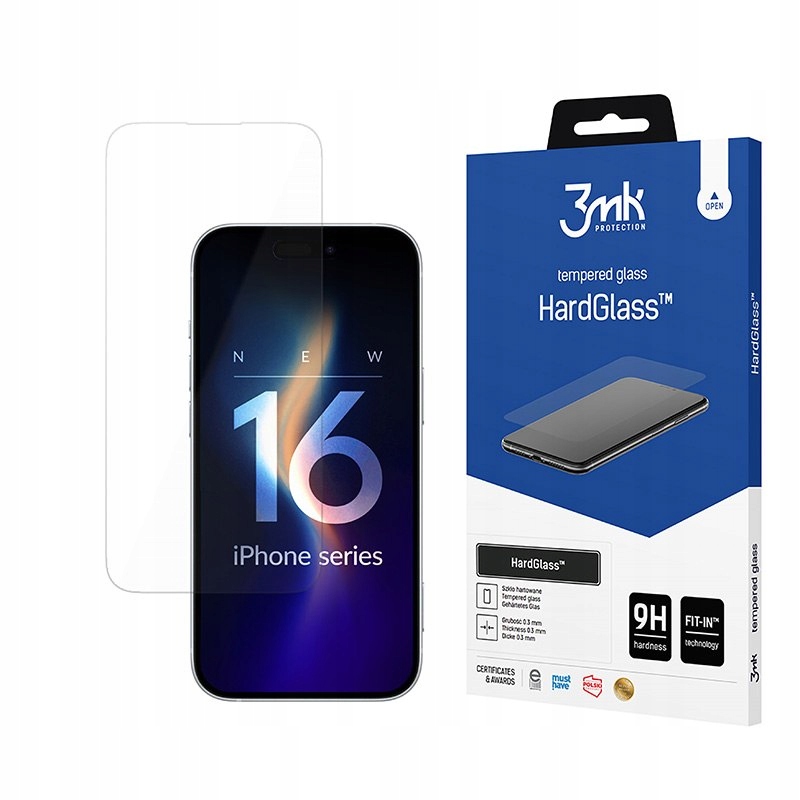 3mk HardGlass szkło ochronne do iPhone'a 16 Pro Max przezroczyste