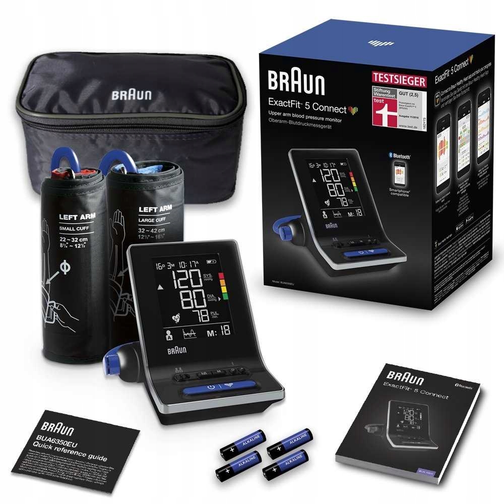 Braun BUA6350 ExactFit 5 Ciśnieniomierz naramienny Bluetooth 2xMANKIET Etui