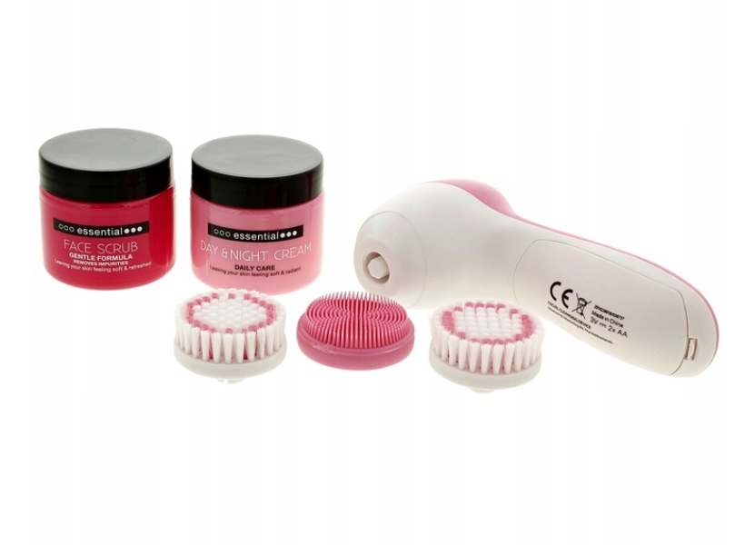 ZESTAW DO OCZYSZCZANIA TWARZY PEELING KREM MASAŻER Kod producenta 046799