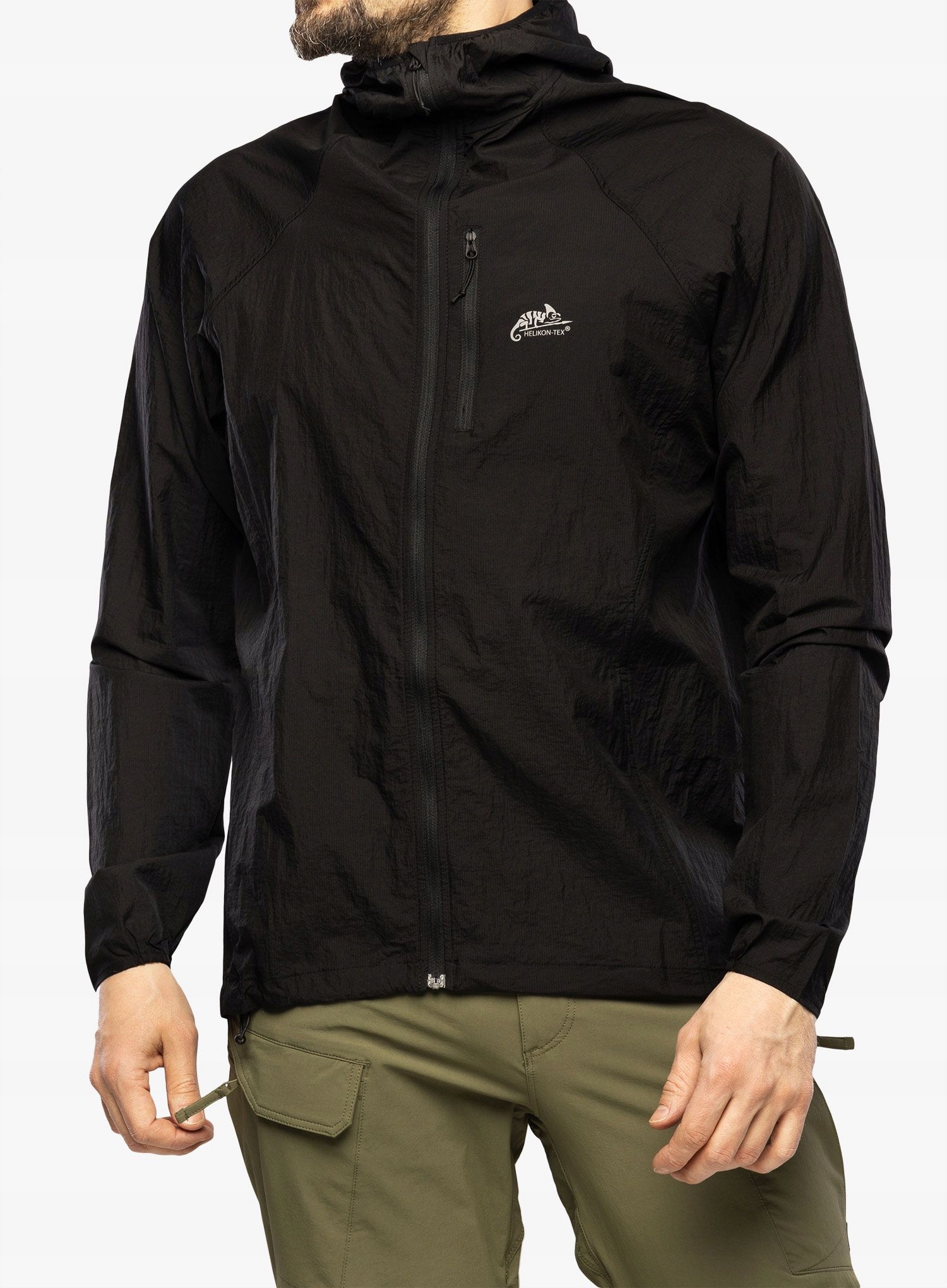 Protivětrná bunda Helikon-Tex Tramontane Wind Jacket WindPack černá M