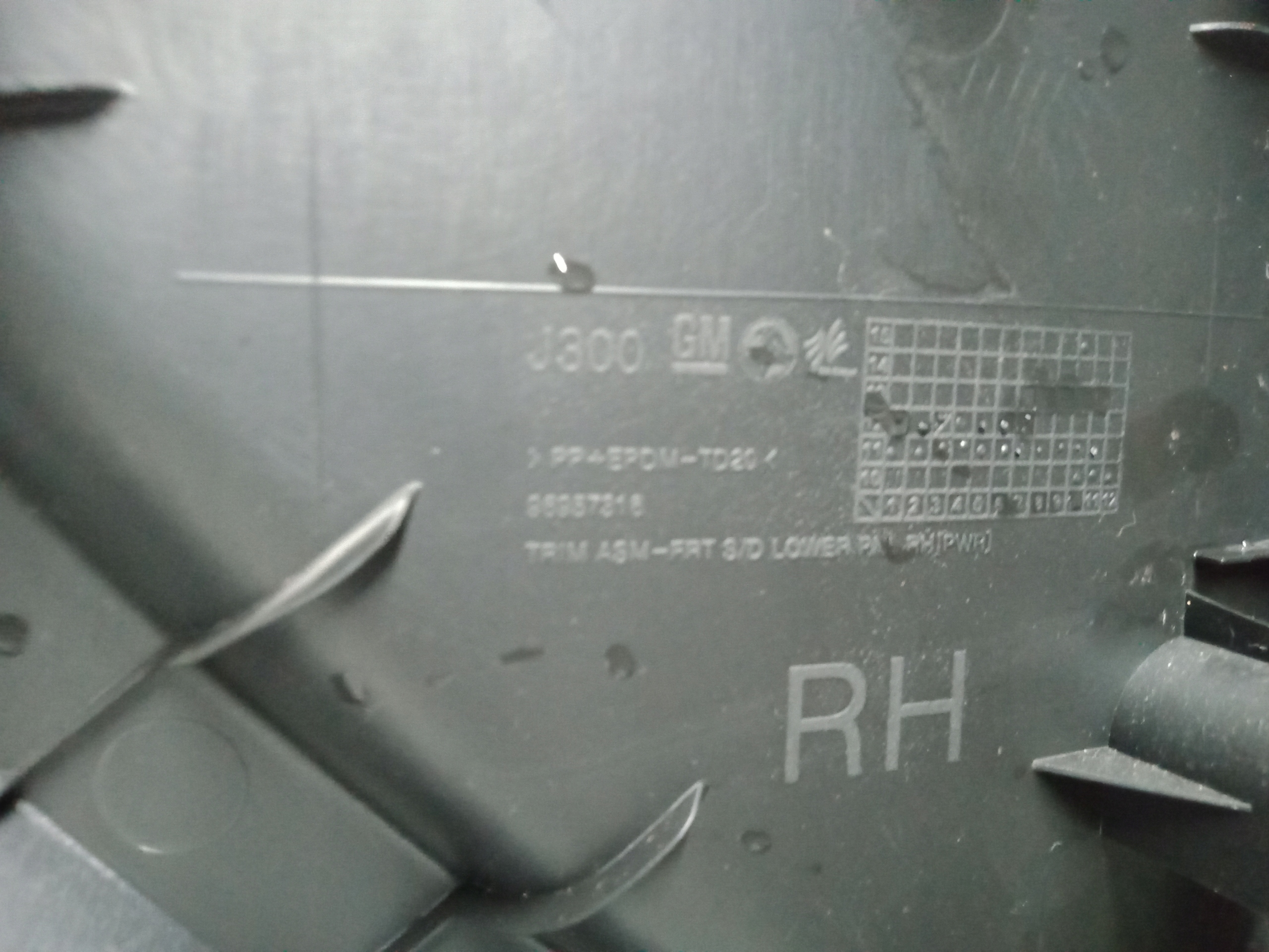 CHEVROLET CRUZE side upholstery door right front