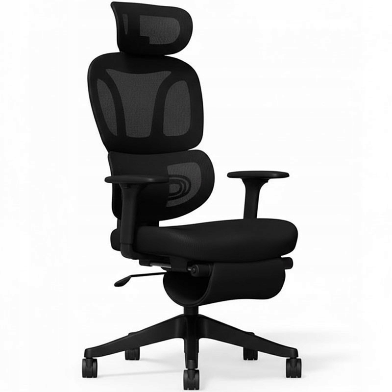 Ergonomická čierna kancelárska stolička s nastaviteľnou opierkou chrbta