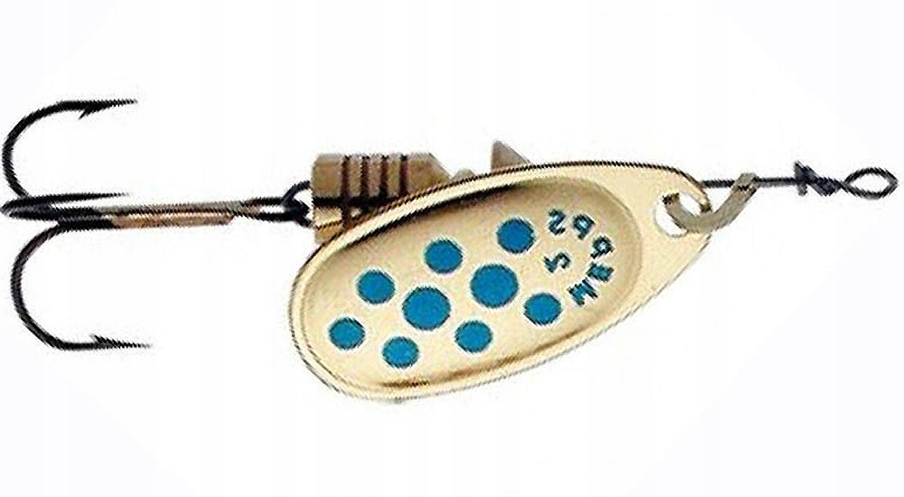 

Mepps Comet Decore złoty/niebieskie kropki 5/11g