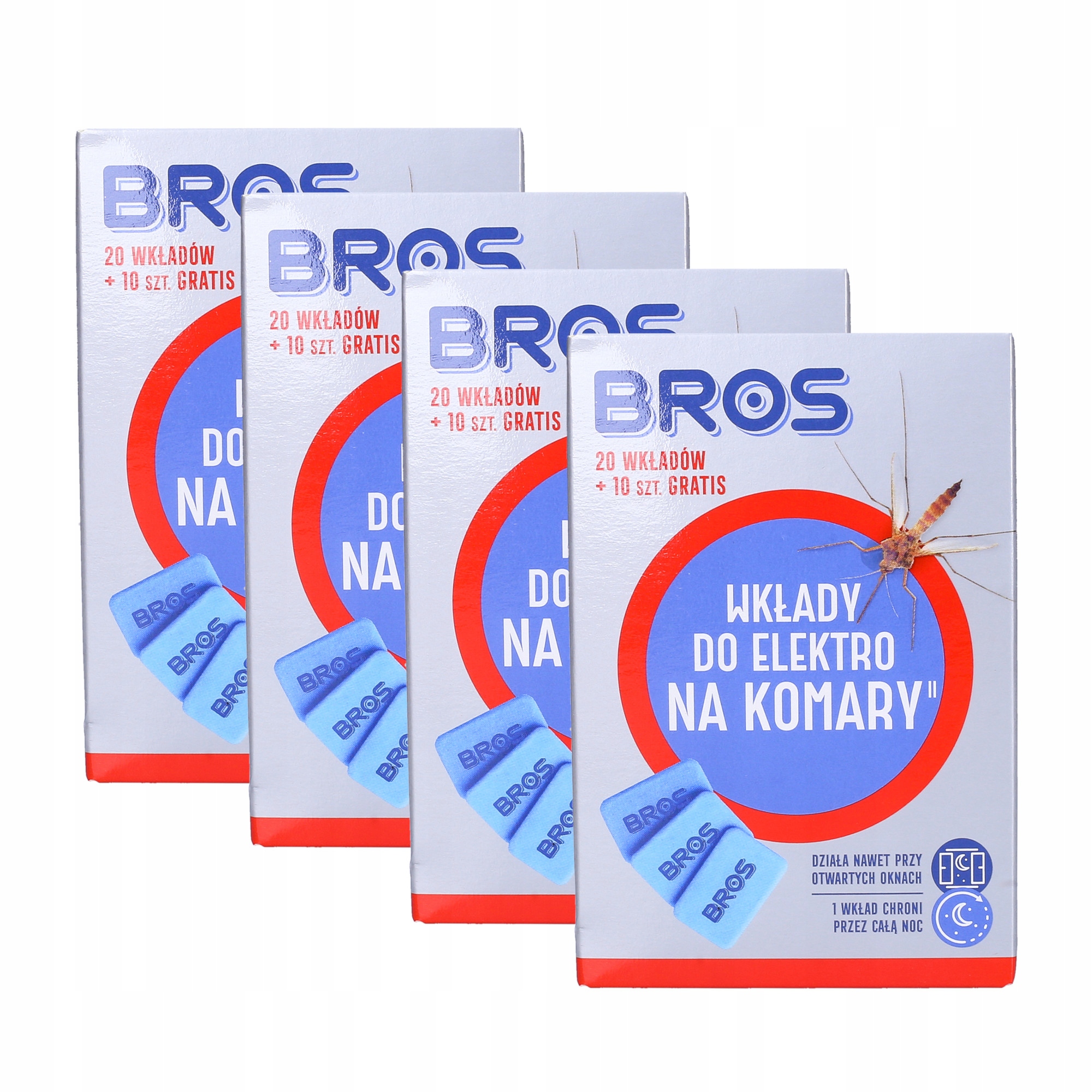 

4x Bros Płytki Wkłady Wymienne Elektro Na Komary