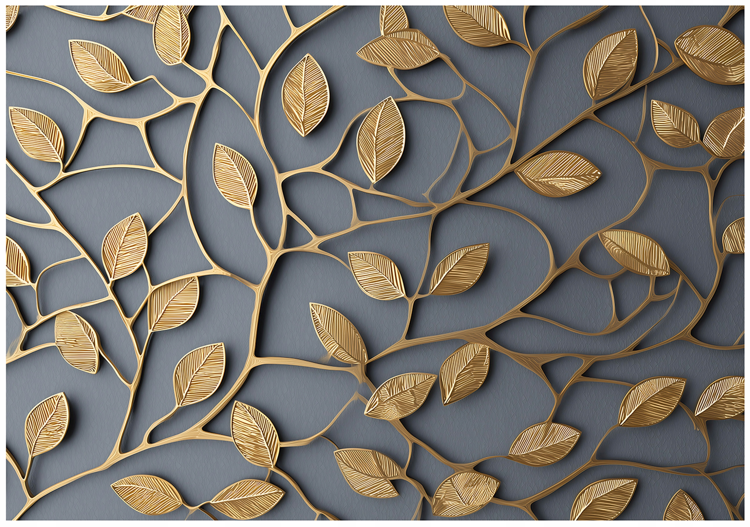 Fototapeta Listy Zlatá Abstrakce Na Zeď Ložnice Obývací Pokoj 400x280