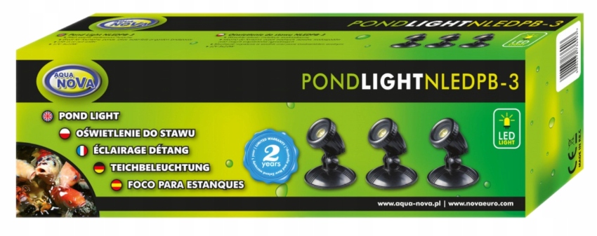 AQUA NOVA NLED-PB3 OŚWIETLENIE LED 3 SZT.+ CZUJNIK Kod producenta 11