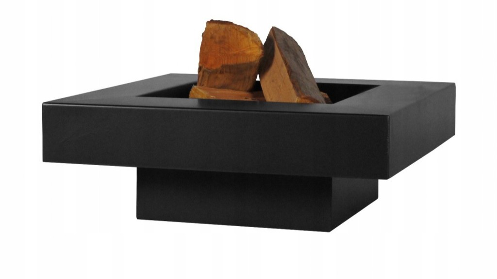 Palenisko Ogrodowe 80 cm Batory Grill Ognisko Malowane Czarne kwadratowe