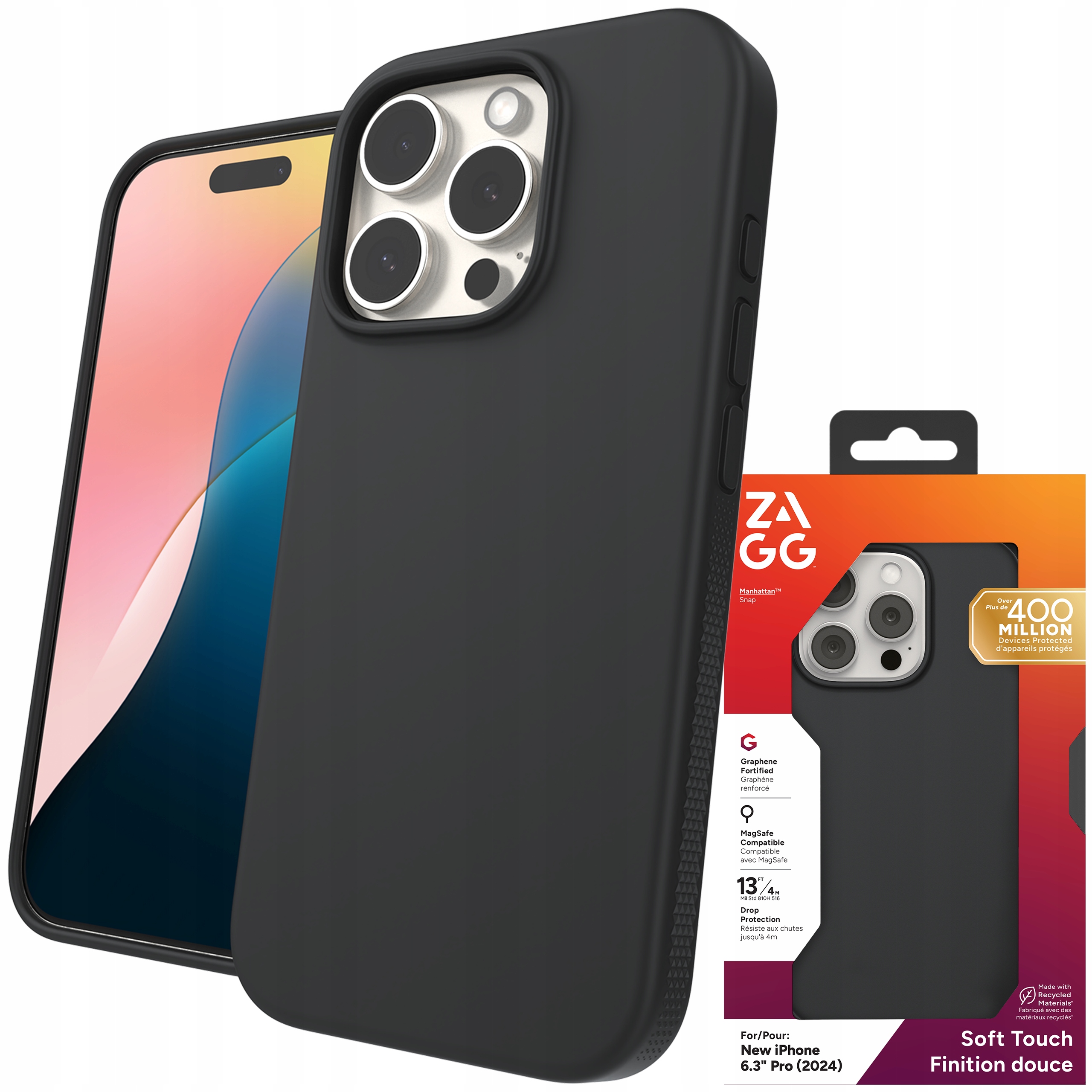 Zagg Manhattan Snap Case Pouzdro s MagSafe pro iPhone 16 Pro Cover