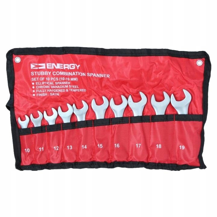 Klucze Krótkie Płasko-oczkowe 10 11 12 13 14 15 16 17 18 19MM