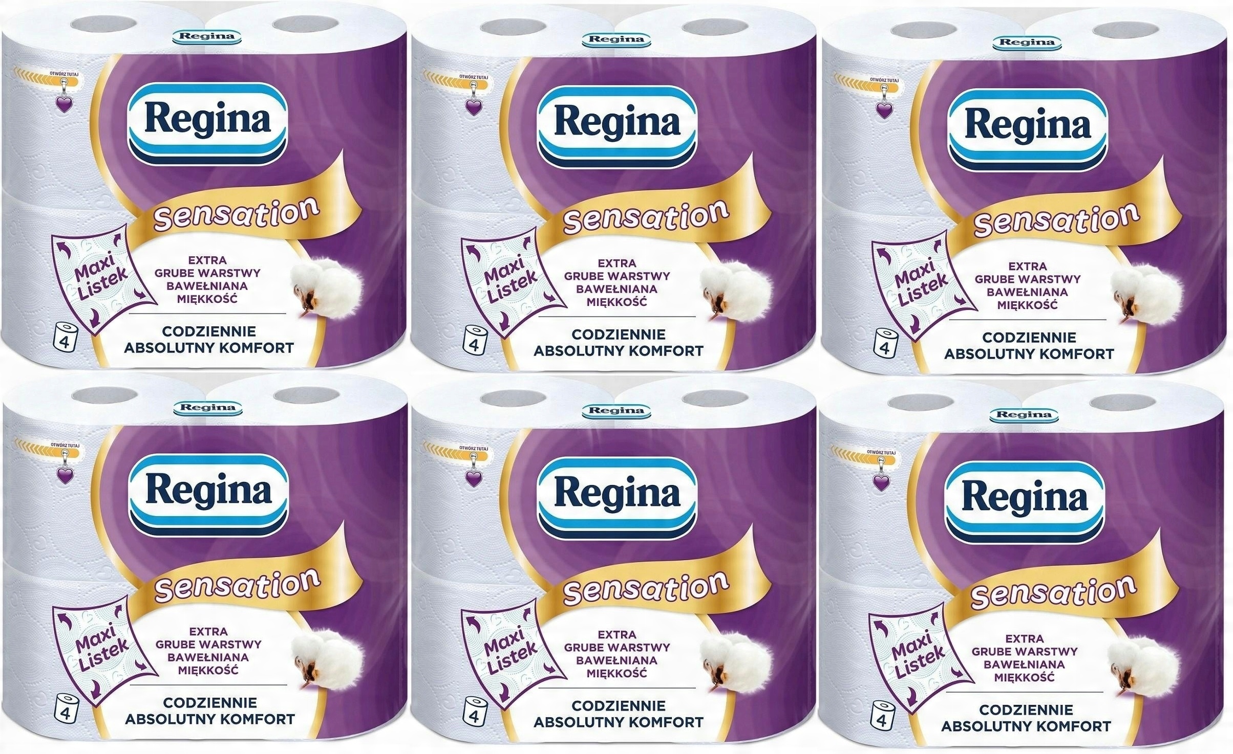 

Papier Toaletowy Regina Sensation 6 X 4 rolki