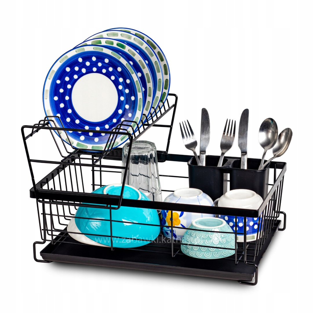 SUSZARKA DO NACZYŃ DWUPOZIOMOWA OCIEKACZ STOJĄCY