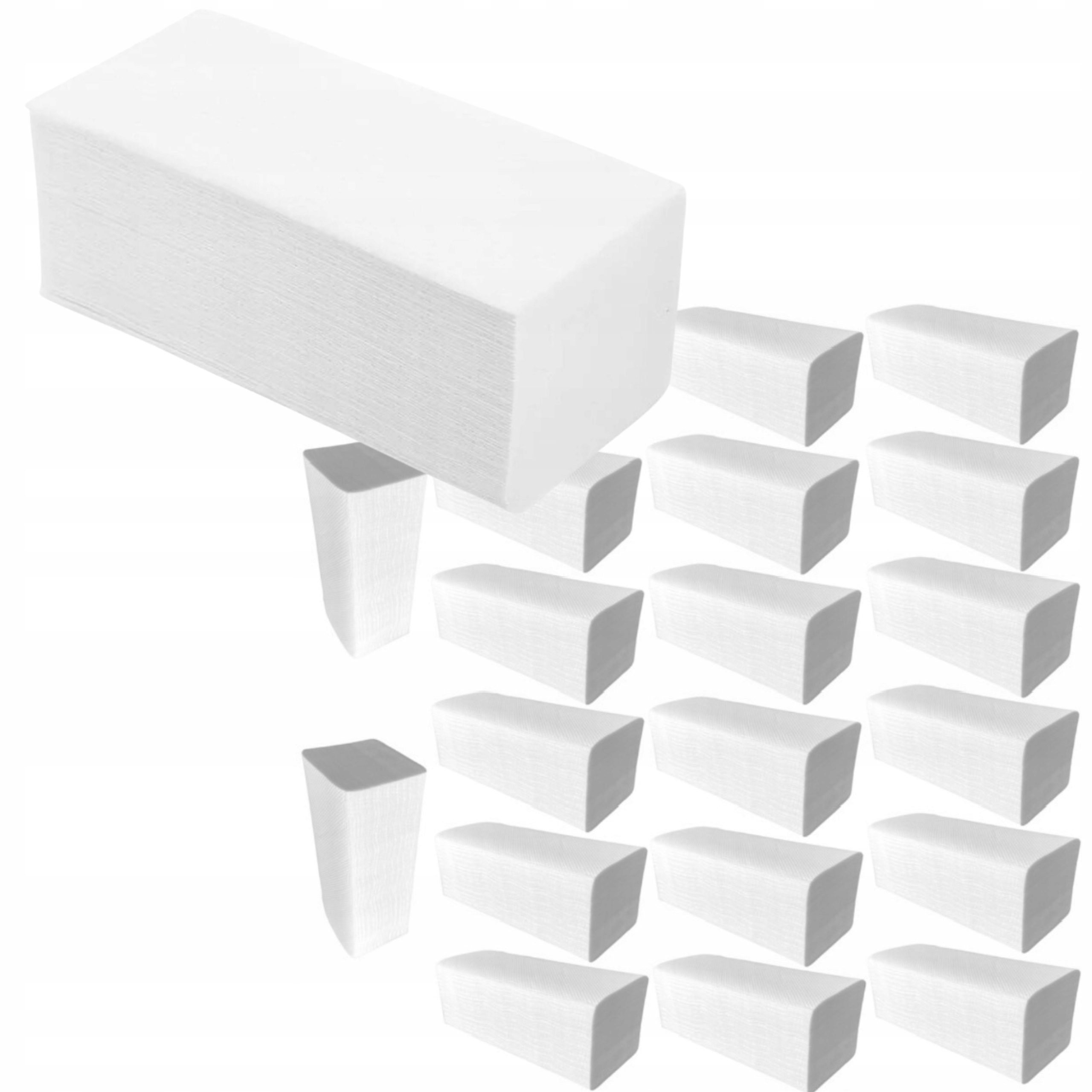 Levně Papírový ručník Bílý Zz Tlusté Ručníky Celulóza 2v 22x23cm 3000ks