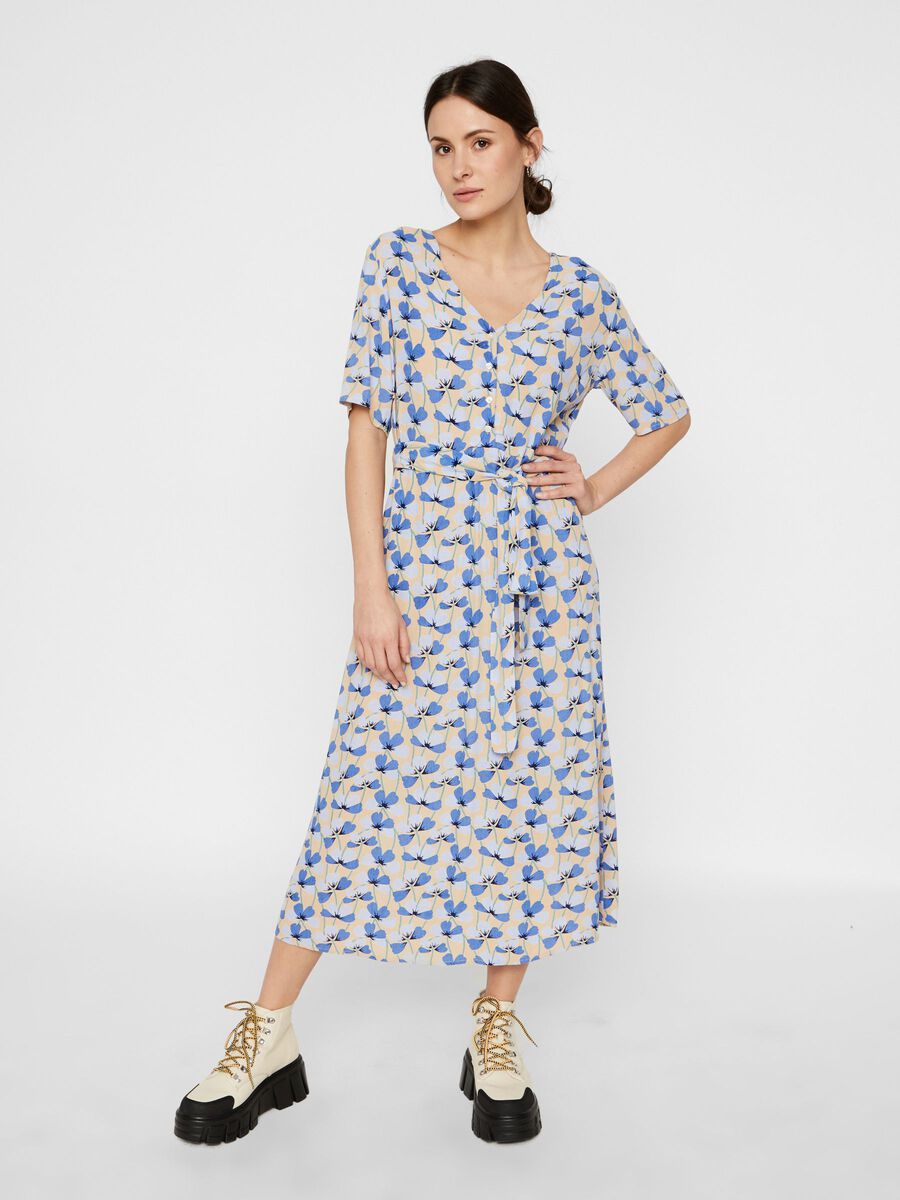 

M3024 Nowa Letnia Wiązana Sukienka MIDI Pieces L