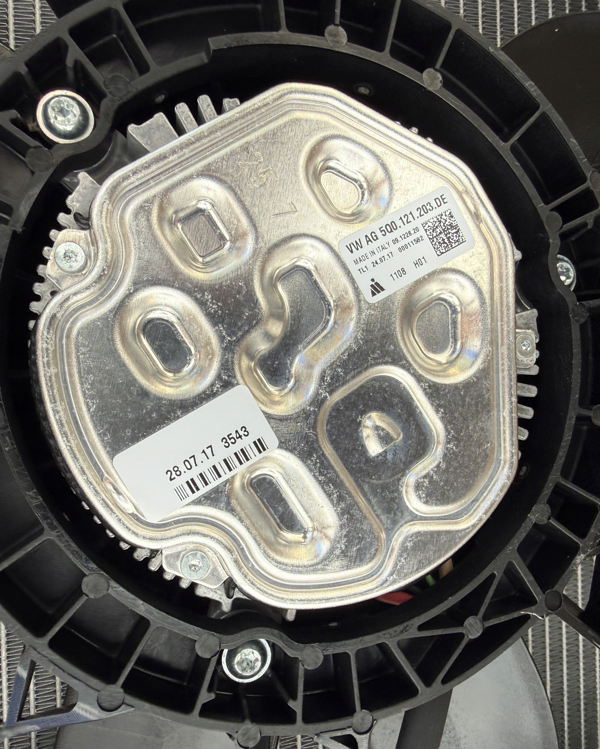 support panel for radiators radiator fan GOLF 7 VII GTI GTD before LIFT 2.0 TSI
