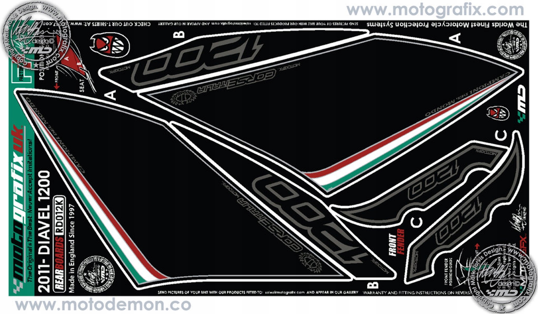 ЗАДНИЙ ШПОН DUCATI DIAVEL 1200 2011