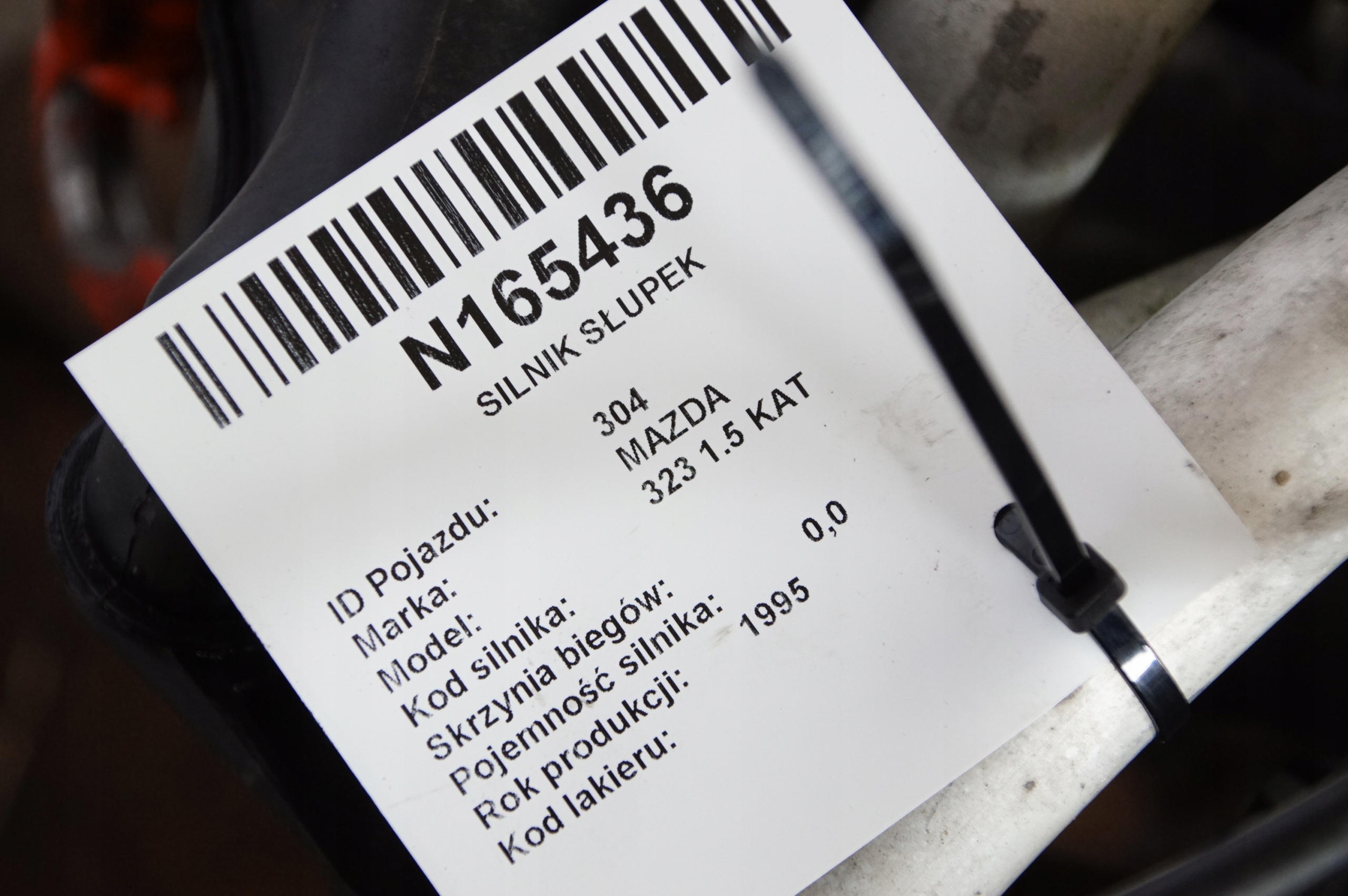 engine pillar 1995 1.5 MAZDA 323 1.5 KAT
