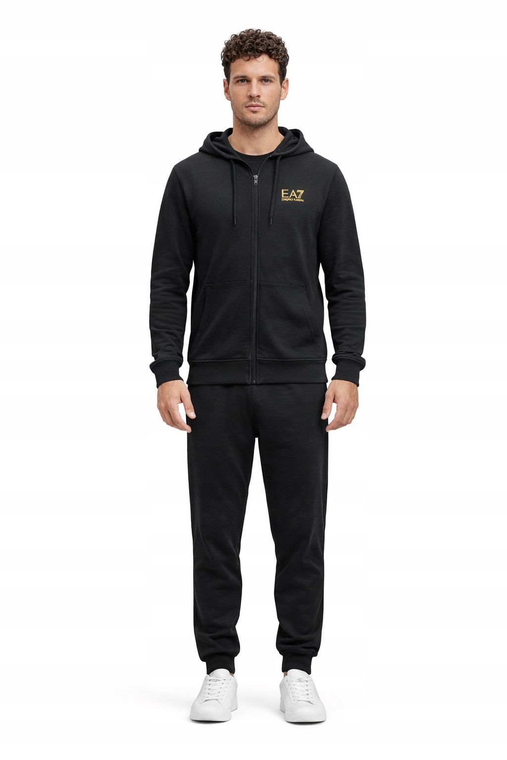 Emporio Armani Pánská Mikina S Kapucí Černá S Logem L I3C