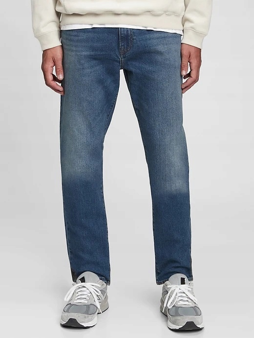 Gap Džíny slim straight faded medium modrá