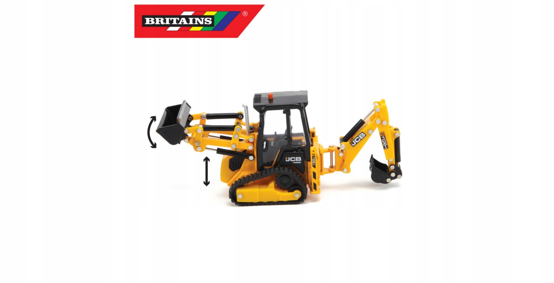 BRITAINS 43264 KOPARKO - ŁADOWARKA JCB 1CXT 1:32 Bohater brak
