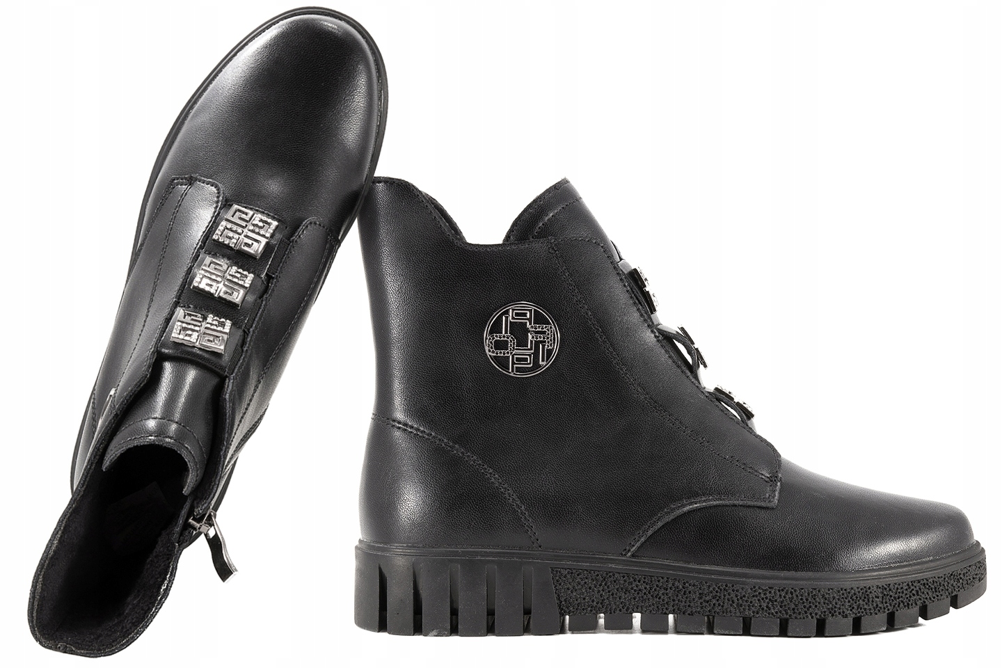 Filippo DBT6360 Zimní Boty Dámské Kotníkové Boty Zateplené Kůží černé 36