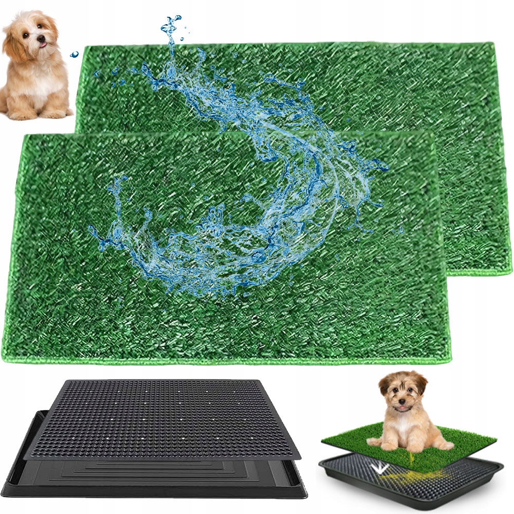 Levně Toaleta Pro Psy Tréninková Podložka Z Umělé Trávy S Odtokovými Otvory 76*51