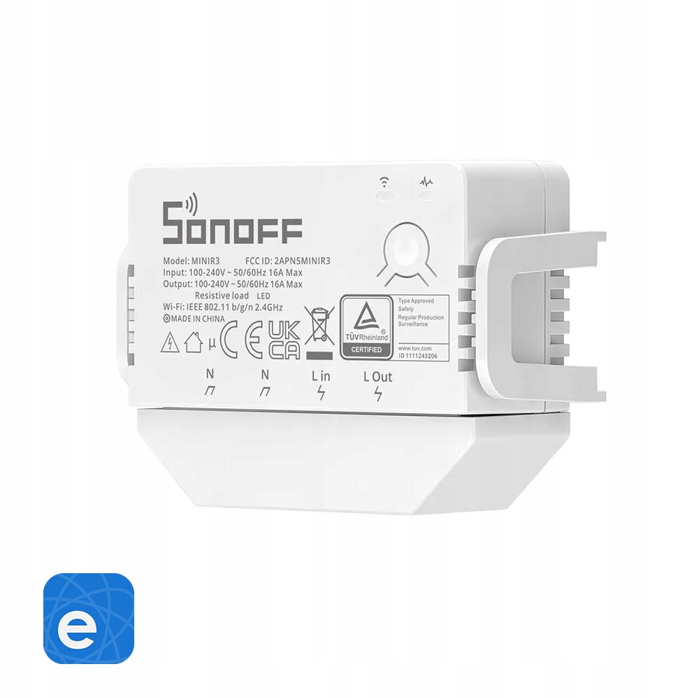 Sonoff Mini R3 moduł przełącznika 16A WiFi eWelink Zasilanie sieciowe