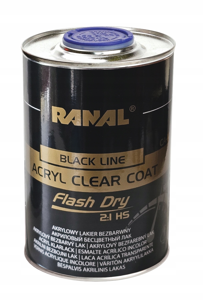 Ranal Profesionálny bezfarebný lak Hs Flash Dry, veľmi rýchly 1L+utw.