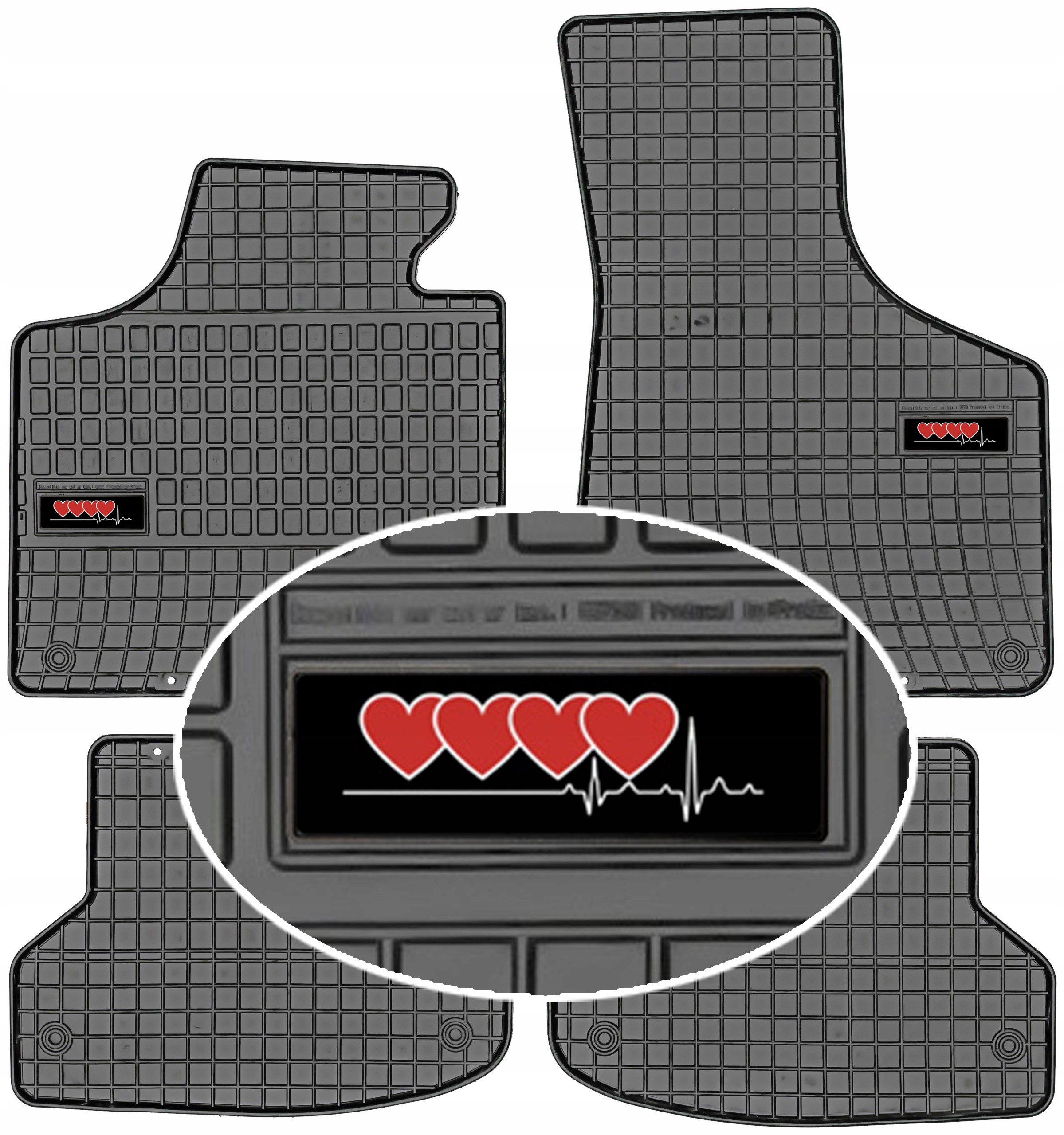 Audi A3 II 8P 2003-2012 Dywaniki gumowe Frogum Emblemat