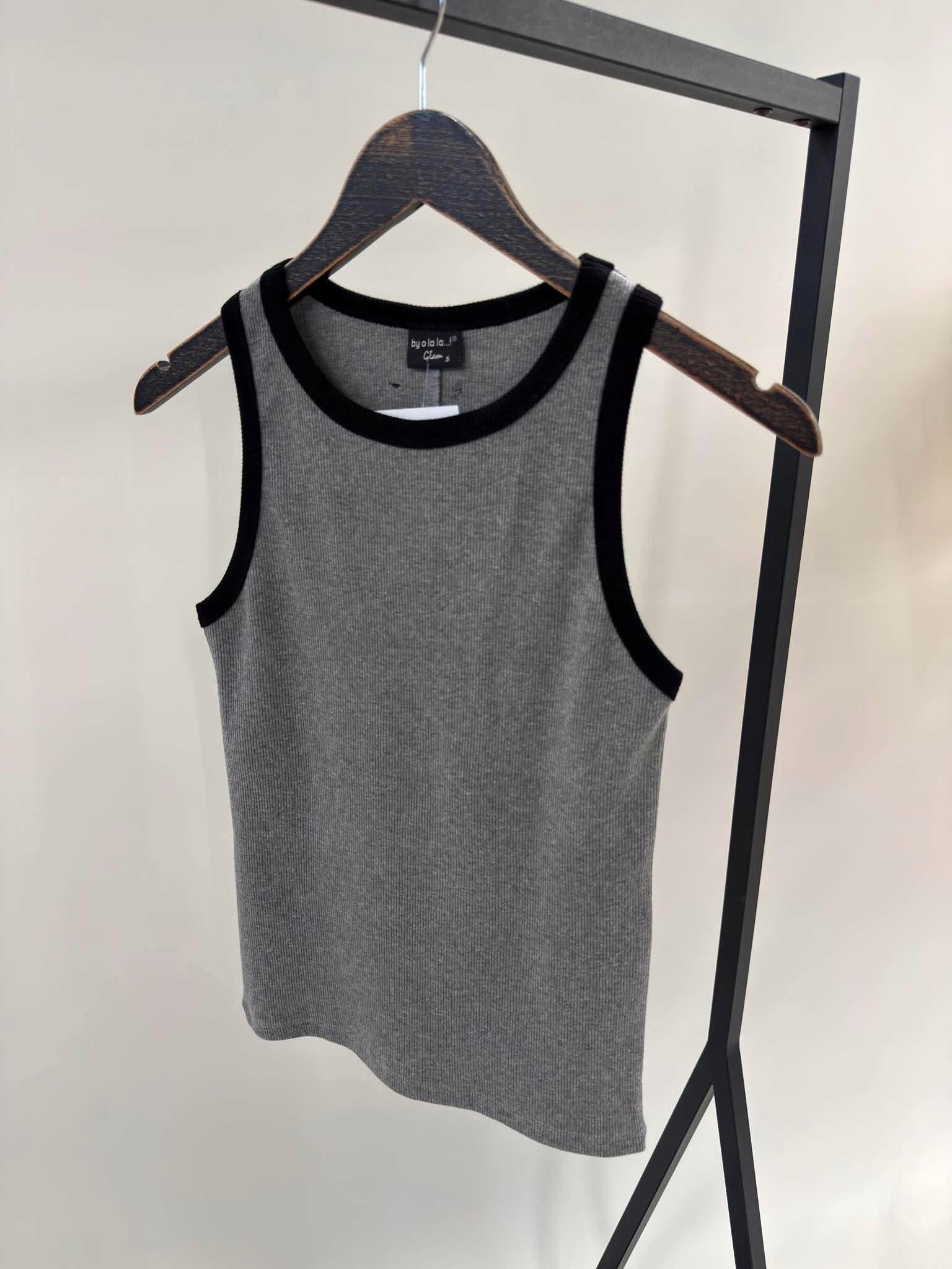 By O La La...! Pruhovaná Boxerková Halenka S Lemováním, Šedá (smoke Grey) M