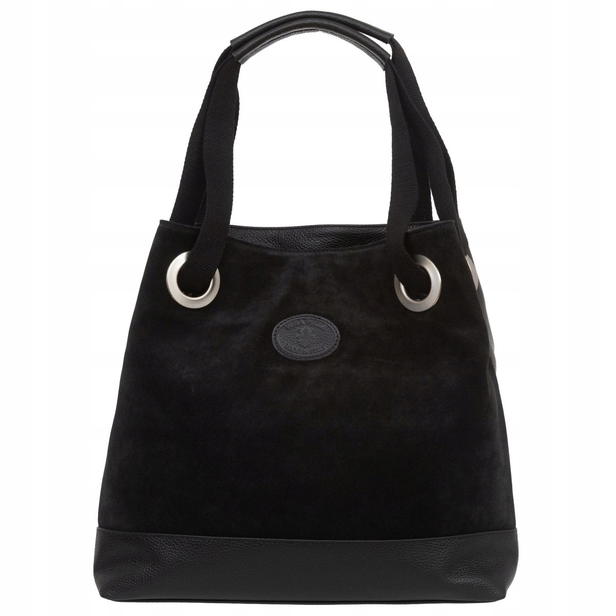 Dámská kožená taška Vera Pelle Borsa Černá