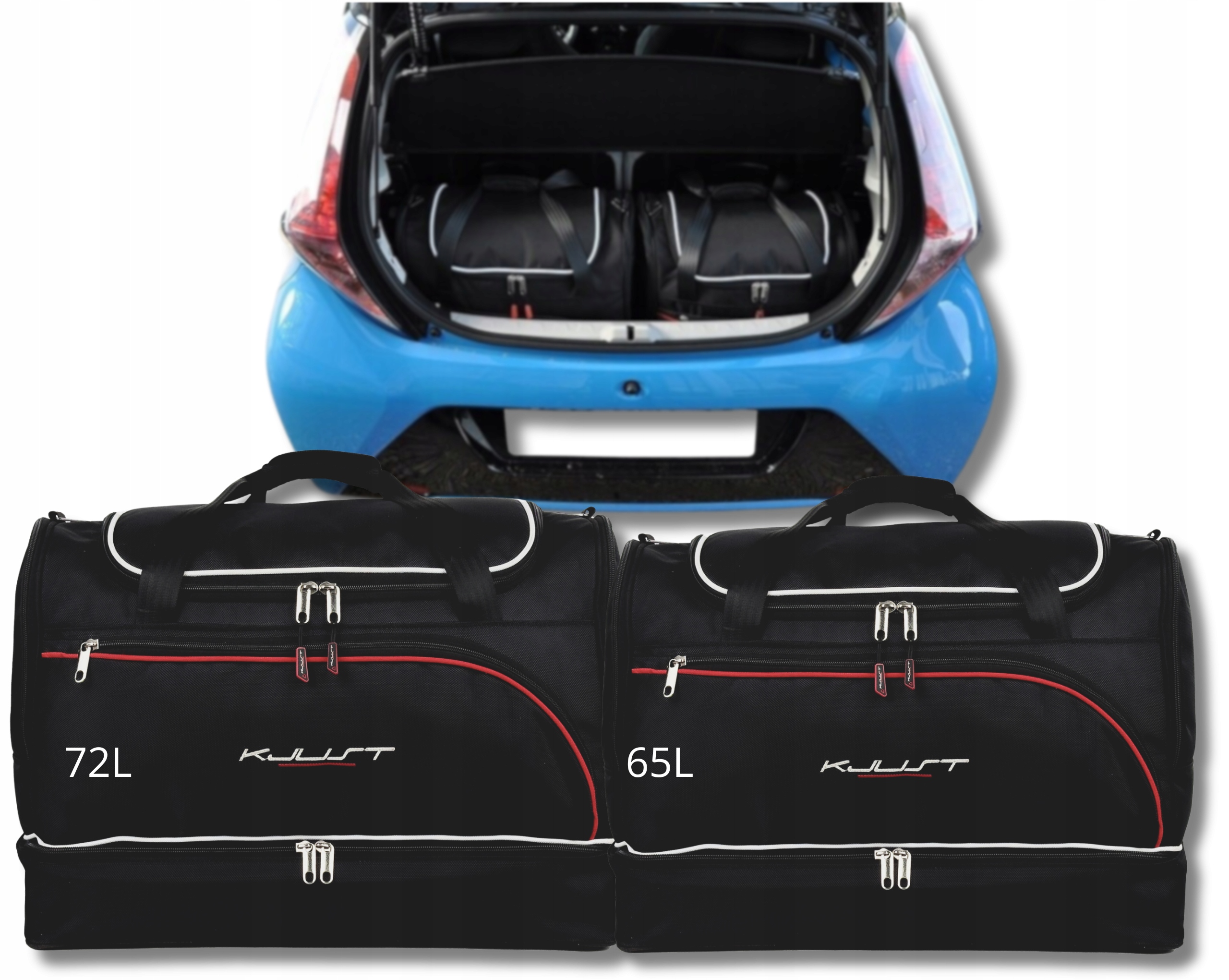 Sada tašiek Kjust do batožinového priestoru Toyota Aygo 2014-2021 2 ks