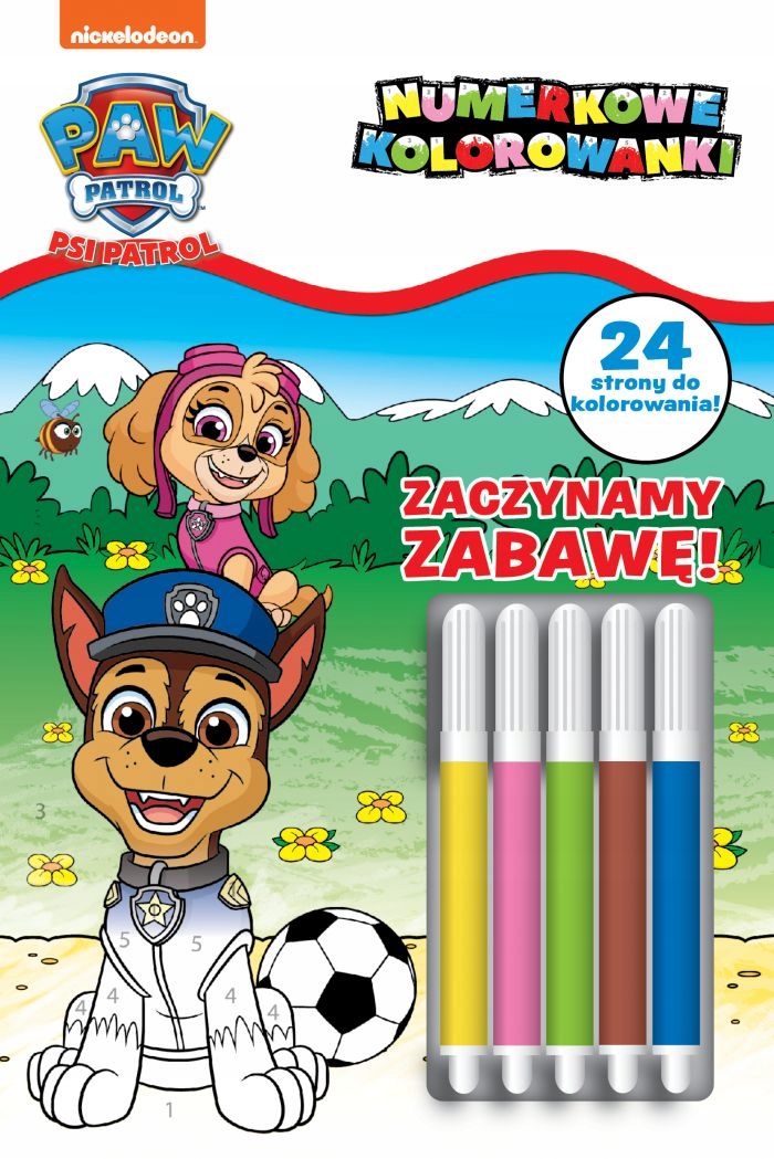 

Psi Patrol Numerkowe kolorowanki 3 Mazaki Pisaki