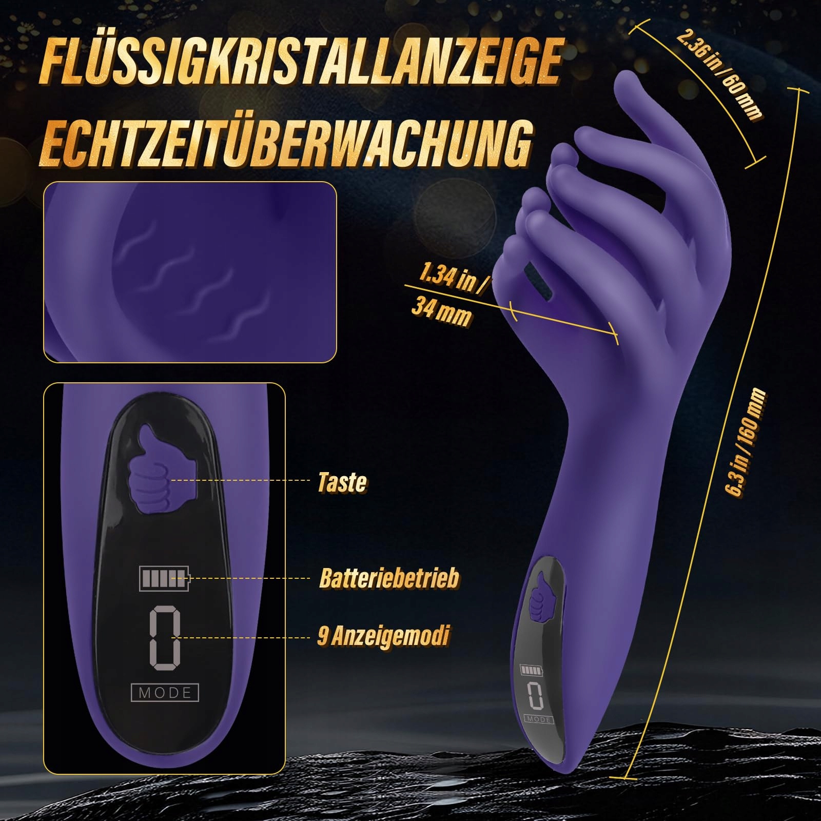 TENTAKEL Stymulator Penisa Dla Mężczyzn 10 Trybów Wibrator Masturbator — miniatura 5