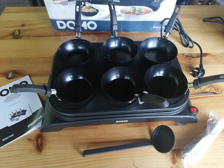 5311 Domo zestaw dla smakoszy 2 w 1 gourmet 1000W Kolor czarny