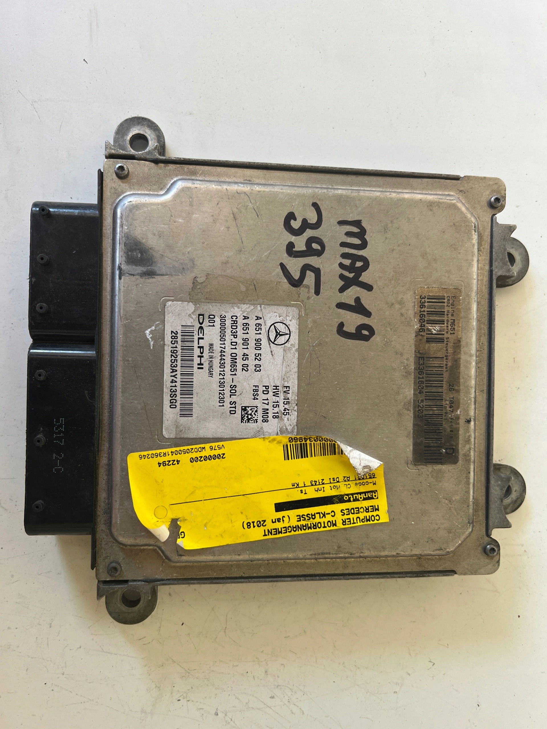 MERCEDES C W205 A6519005203 A6519014502 661921 2.2 CDI computer ECU