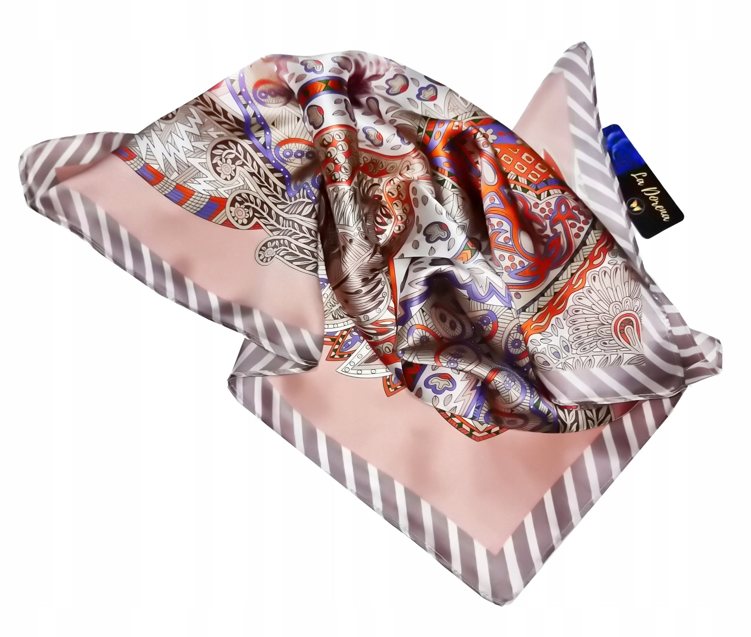 

100% Jedwab Markowa Apaszka Chusta Jakość Premium^