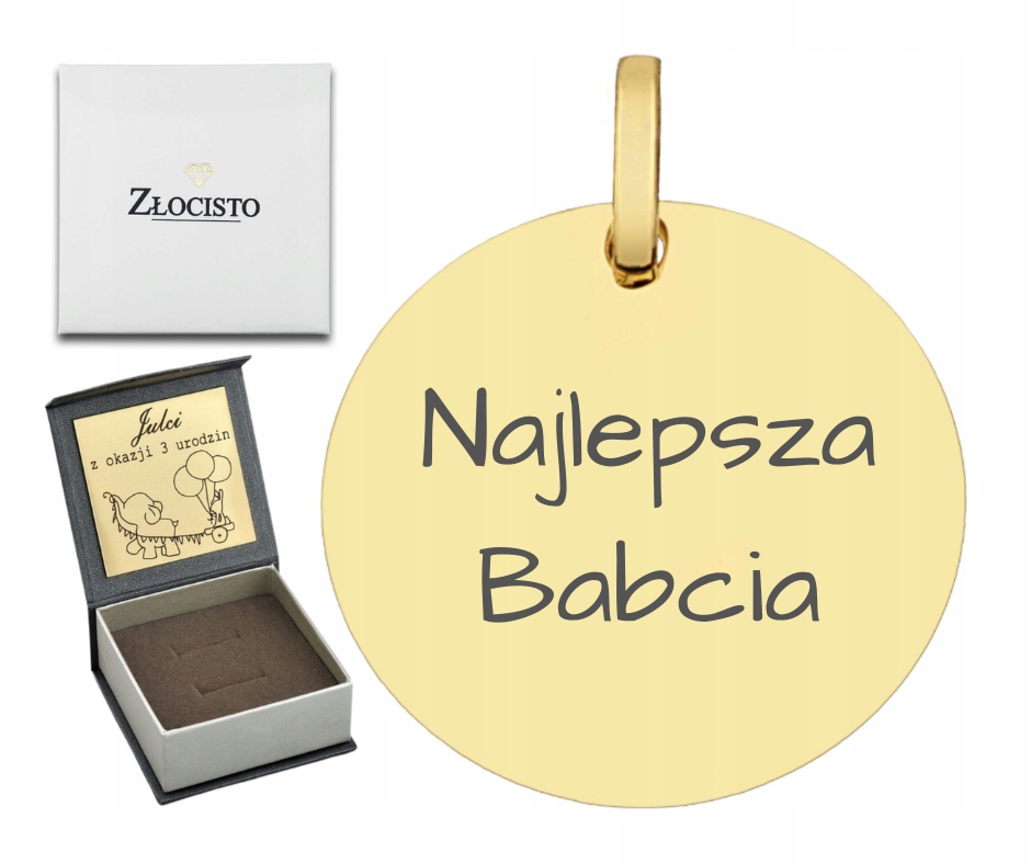 Zlatý přívěsek Plné Kolečko S Možností Gravírování Jako Dárek Zlato 585