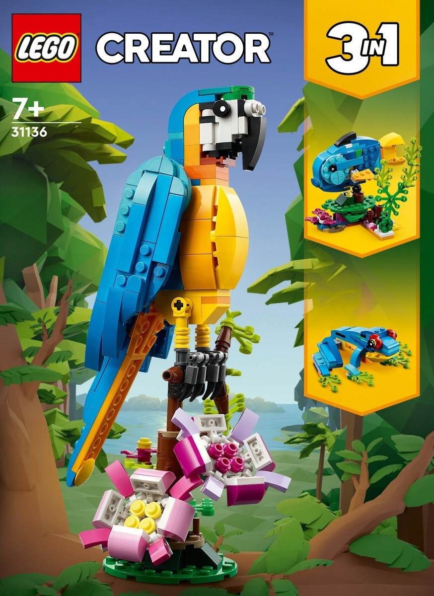 LEGO Klocki Creator 31136 Egzotyczna papuga Marka LEGO