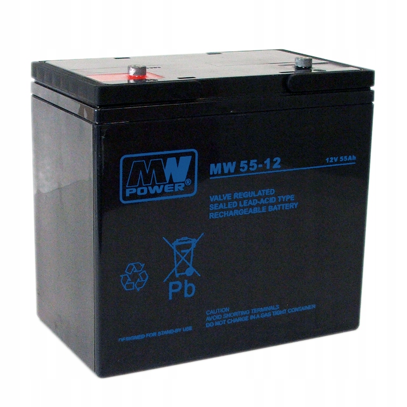 Akumulator Żelowy Agm 12V 55Ah do Wózka Skutera Łodzi Kampera Ups 9LAT