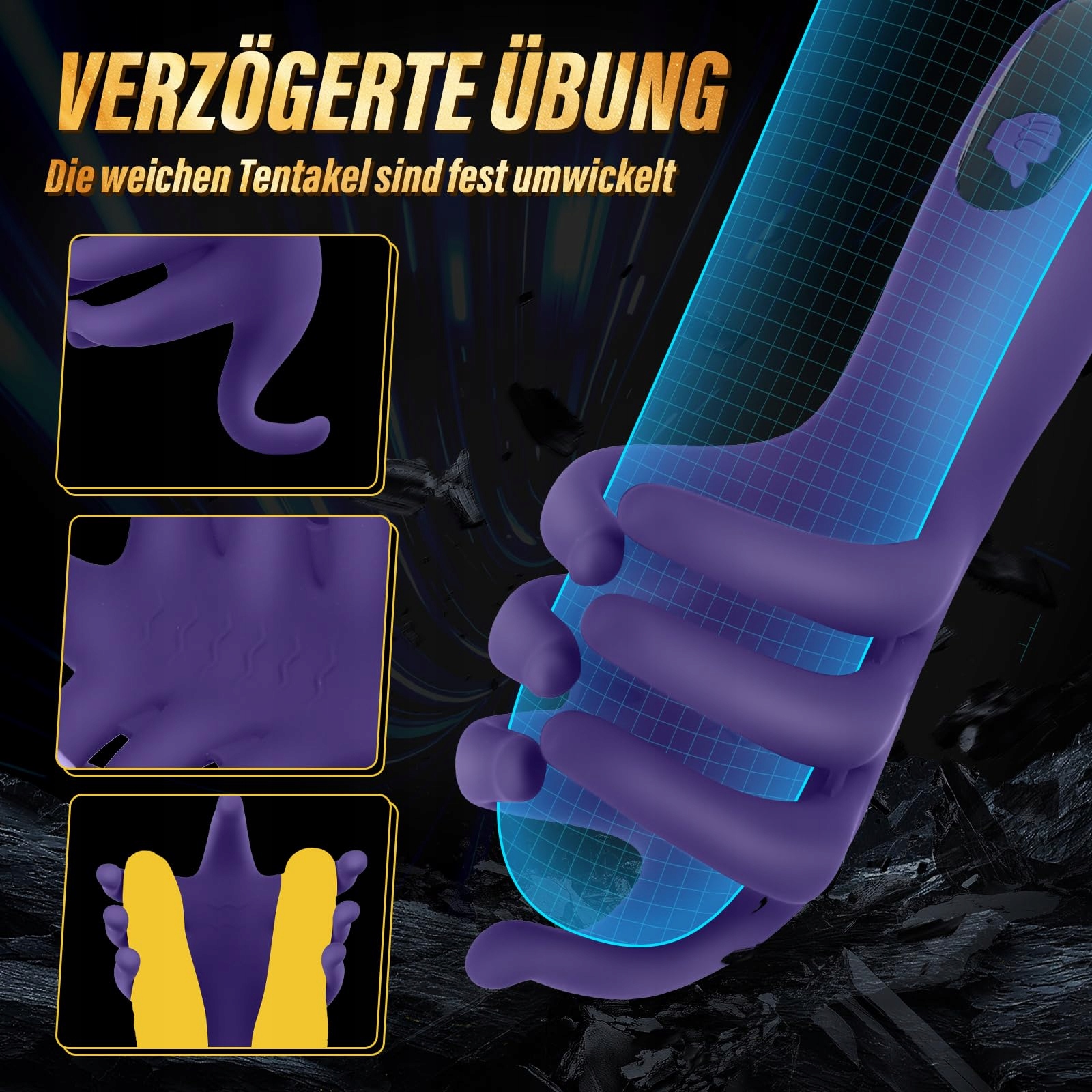 TENTAKEL Stymulator Penisa Dla Mężczyzn 10 Trybów Wibrator Masturbator — miniatura 6