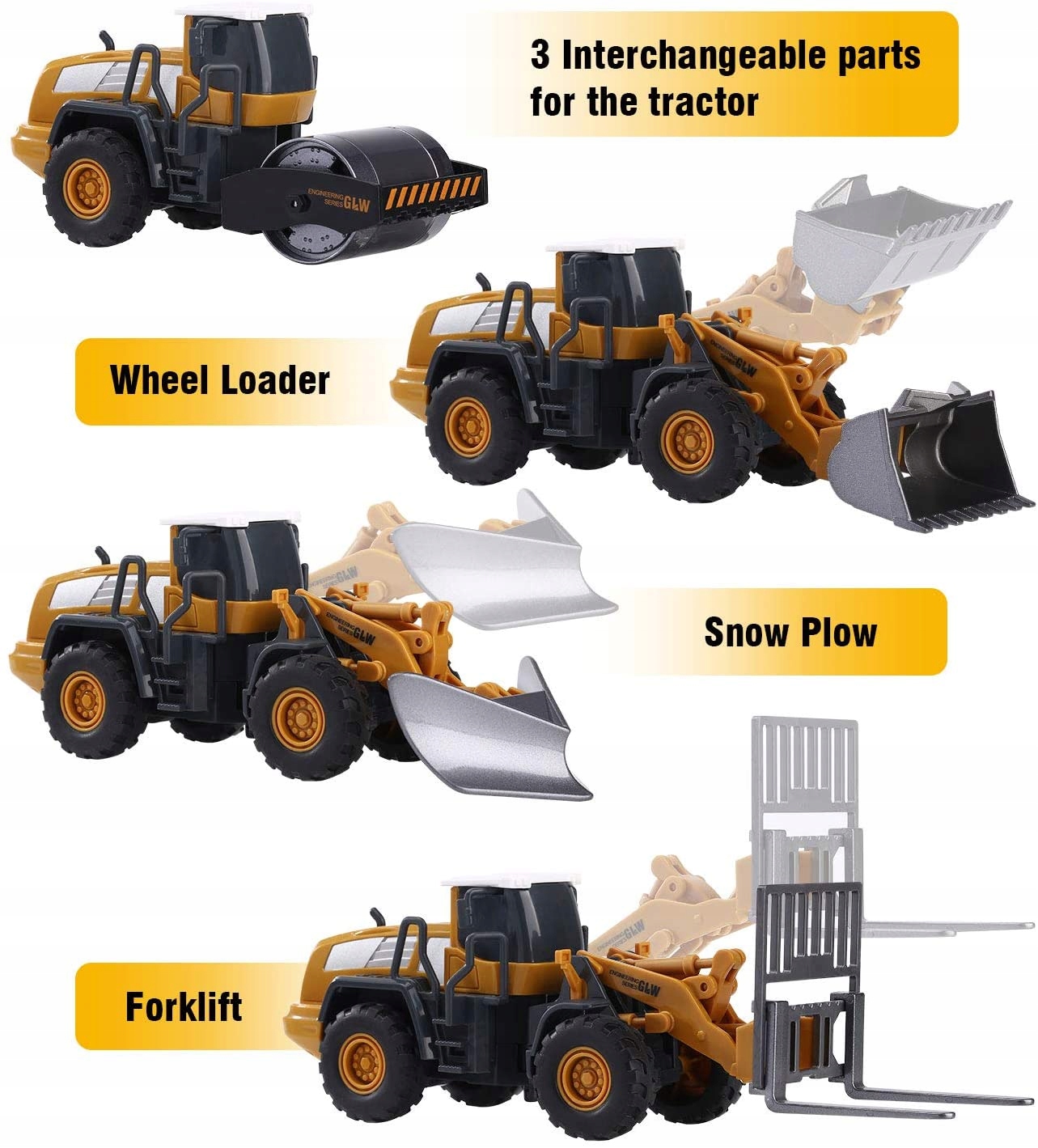 POJAZDY BUDOWLANE KOPARKA DŹWIG CIĘŻARÓWKI FIGURKI zestaw XL w walizce TIR Marka Joy4kids