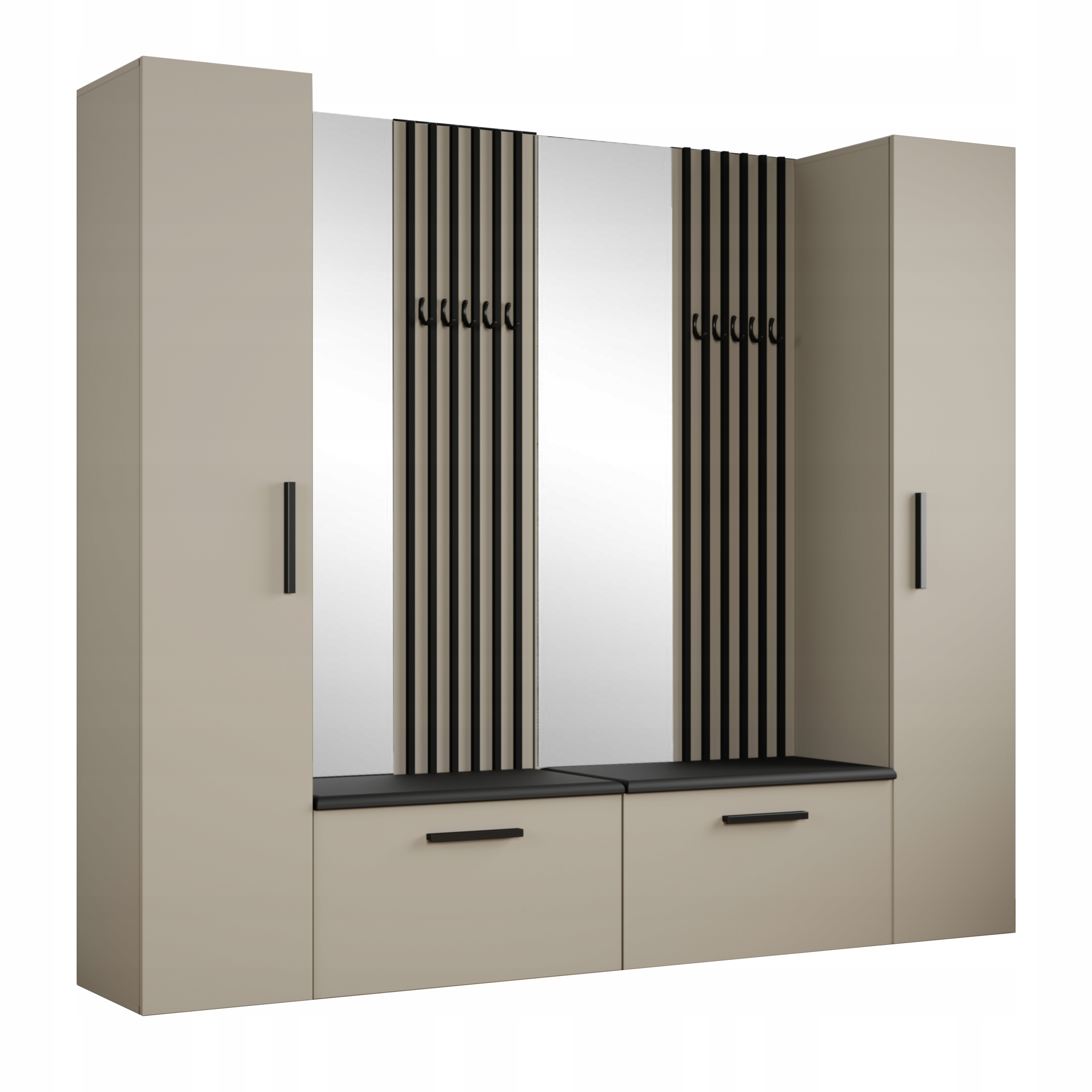 Šatní skříň Modulo 241,2/204/40 cm do předsíně Moderní Kašmír