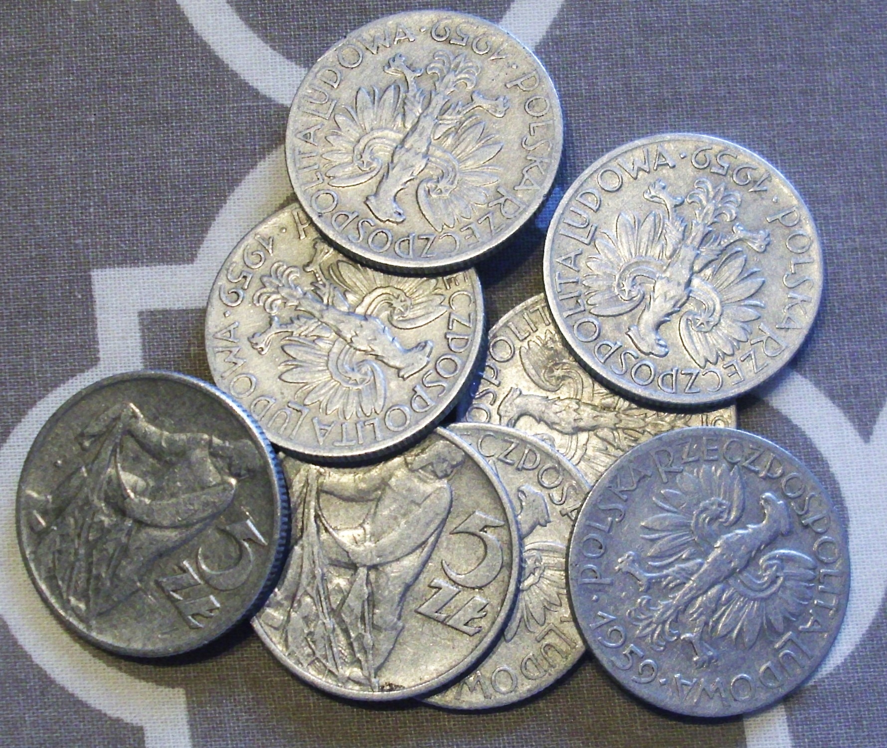 5 złotych 1959 Rybak ładne